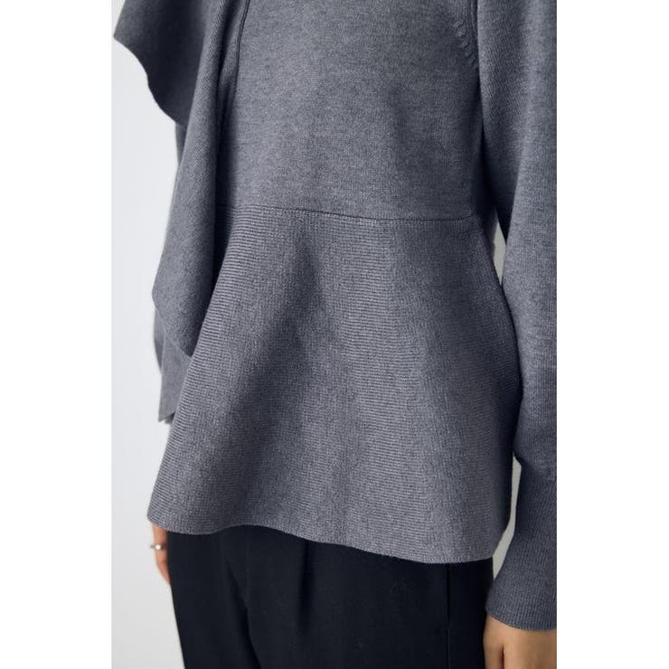 サイドラッフルペプラムニットトップス | AZUL BY MOUSSY | 詳細画像25 