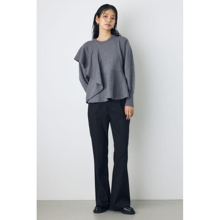 サイドラッフルペプラムニットトップス | AZUL BY MOUSSY | 詳細画像21 