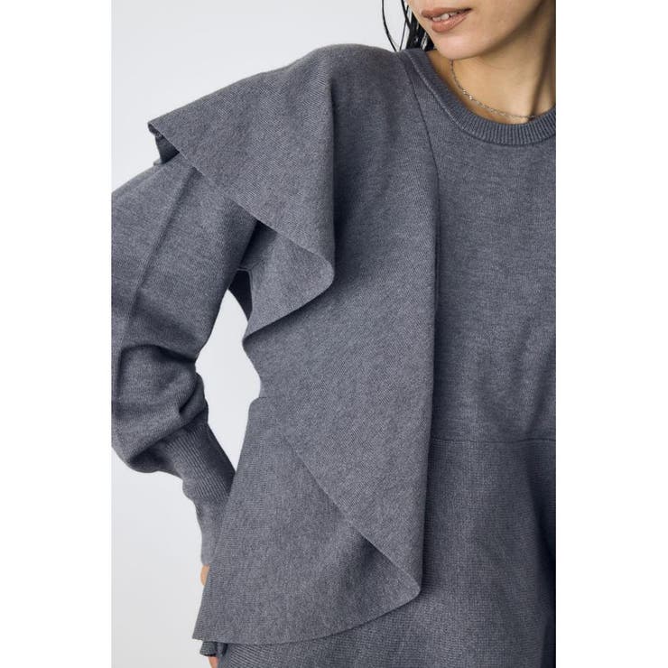 サイドラッフルペプラムニットトップス | AZUL BY MOUSSY | 詳細画像22 