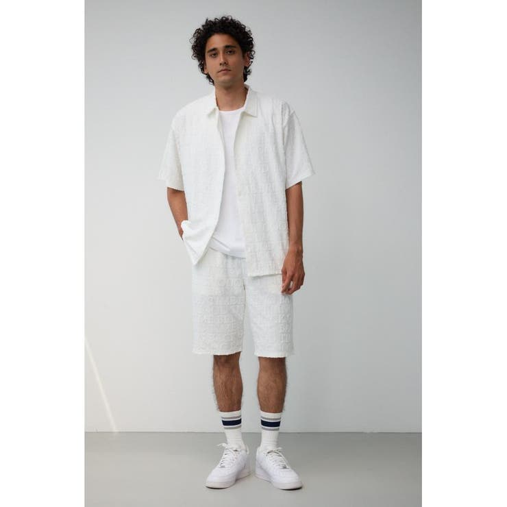 総柄パイルジャガードシャツ | AZUL BY MOUSSY | 詳細画像3 