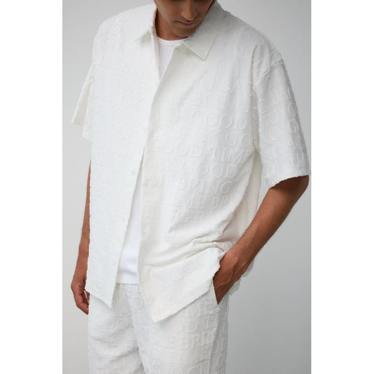 WHT | 総柄パイルジャガードシャツ | AZUL BY MOUSSY