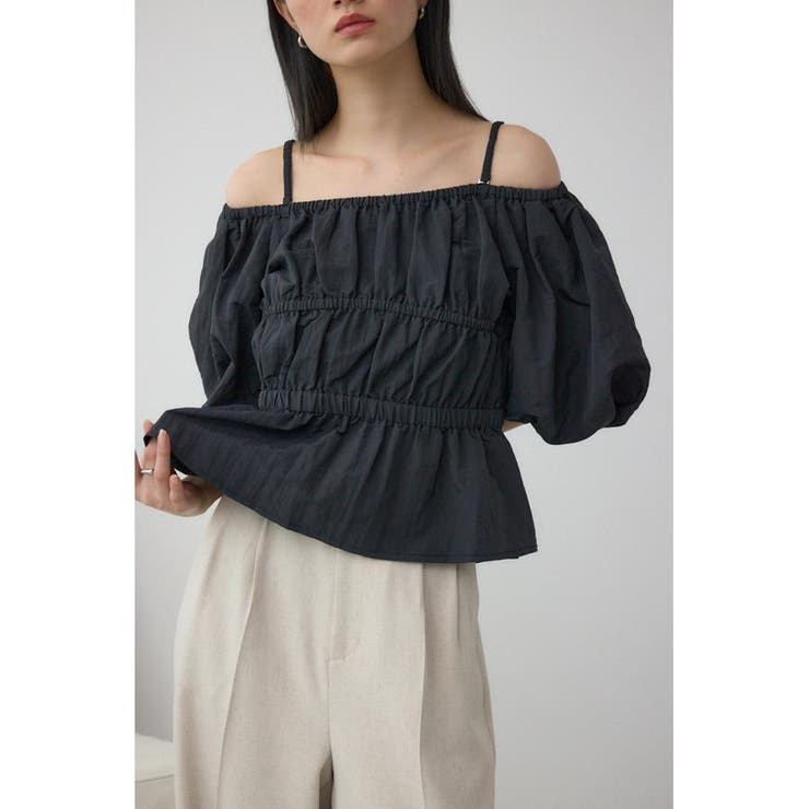 パフショルダー2WAYブラウス | AZUL BY MOUSSY | 詳細画像14 