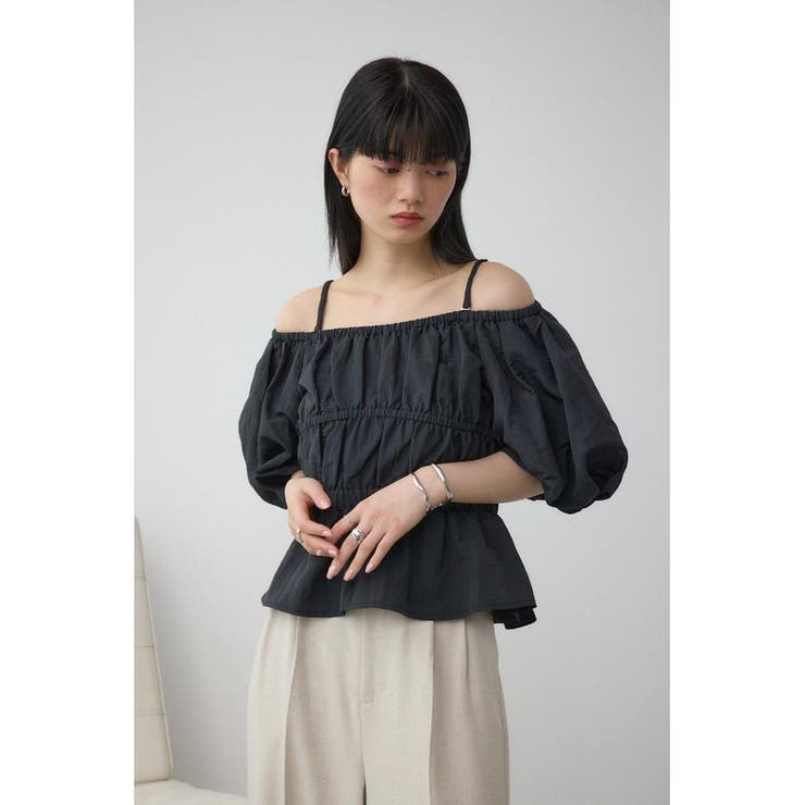 パフショルダー2WAYブラウス | AZUL BY MOUSSY | 詳細画像15 