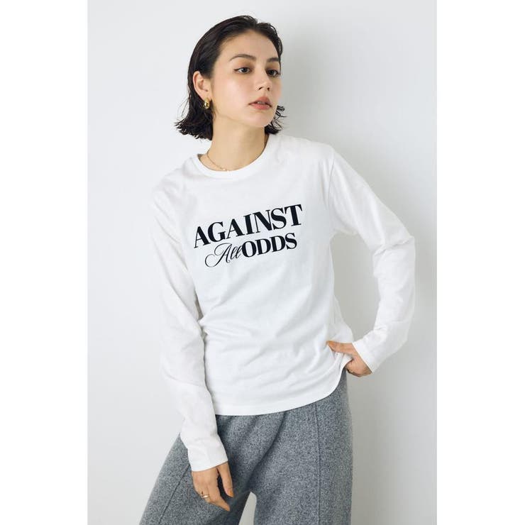 O/WHT1 | フロッキーロゴロンT | AZUL BY MOUSSY