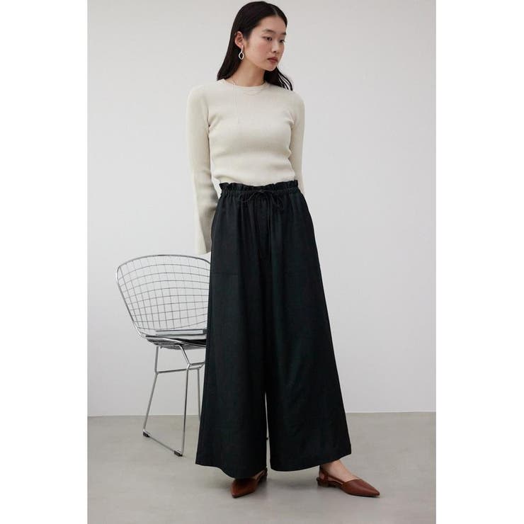 ソフトタッチギャザーワイドパンツ | AZUL BY MOUSSY | 詳細画像4 