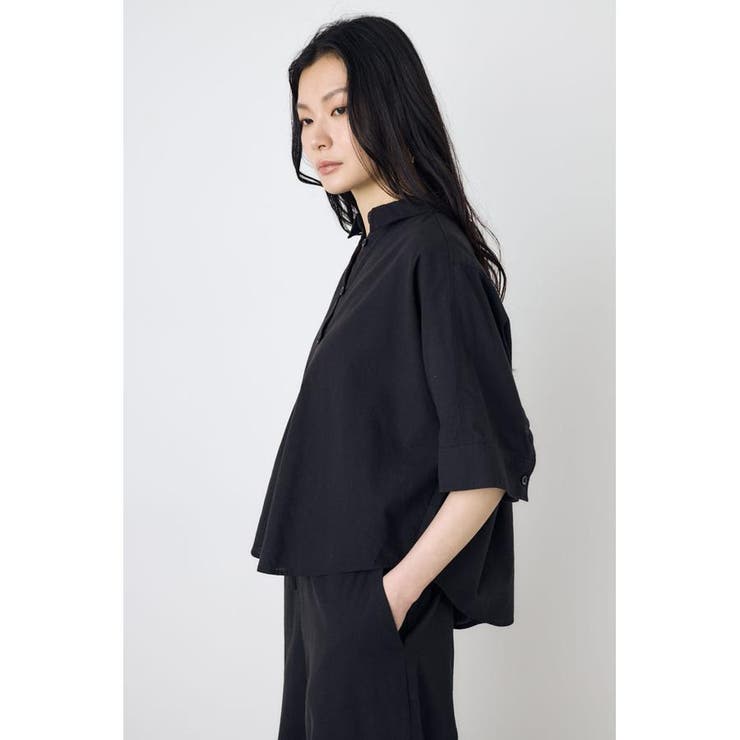 フレンチリネンCOOLMAXショートドルマンシャツ | AZUL BY MOUSSY | 詳細画像10 