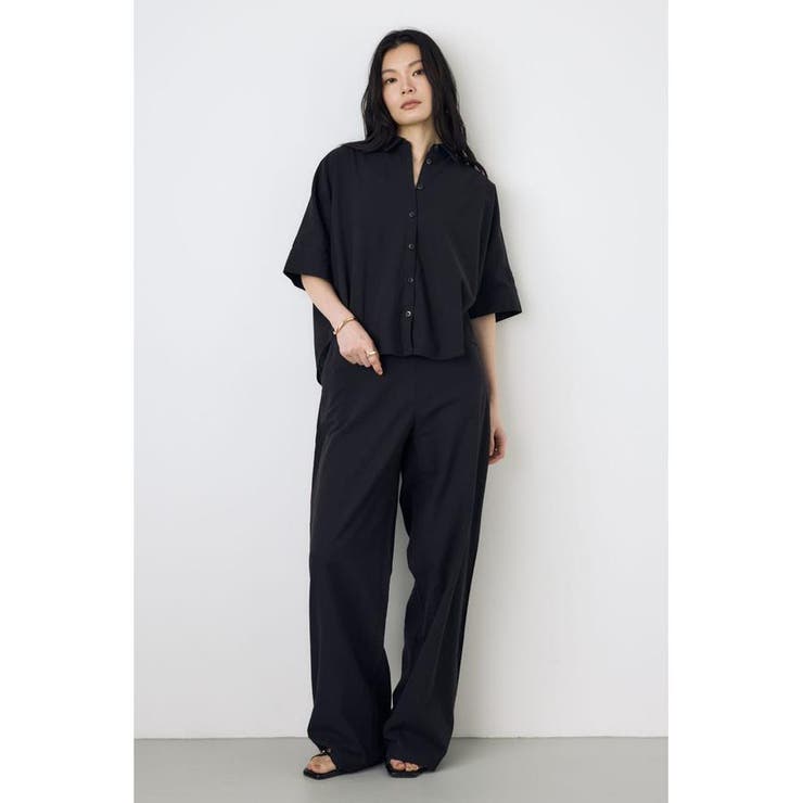 フレンチリネンCOOLMAXショートドルマンシャツ | AZUL BY MOUSSY | 詳細画像12 