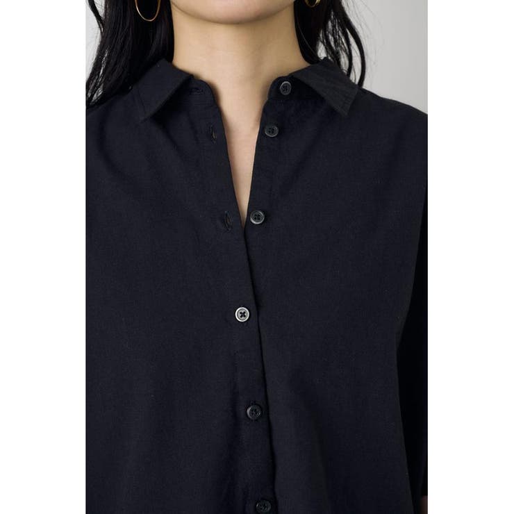 フレンチリネンCOOLMAXショートドルマンシャツ | AZUL BY MOUSSY | 詳細画像13 