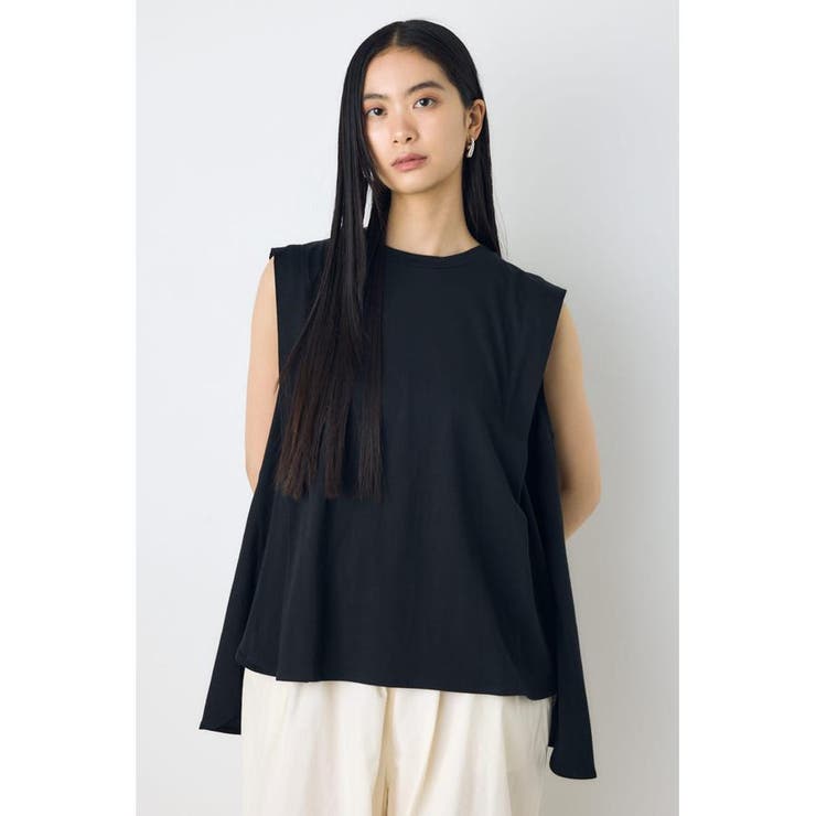 BLK | リュクスフローノースリフレアカットトップス | AZUL BY MOUSSY