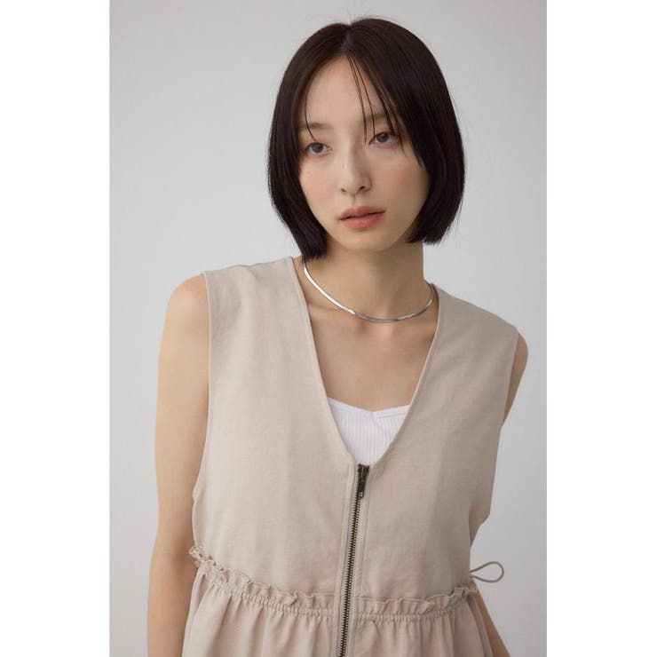 ジップペプラムサイドドロストベスト | AZUL BY MOUSSY | 詳細画像22 