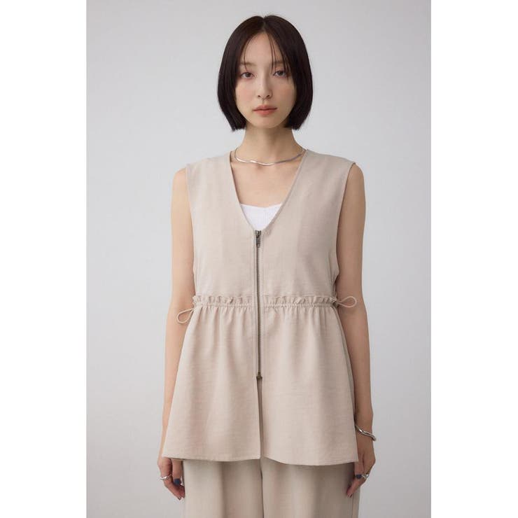 ジップペプラムサイドドロストベスト | AZUL BY MOUSSY | 詳細画像25 