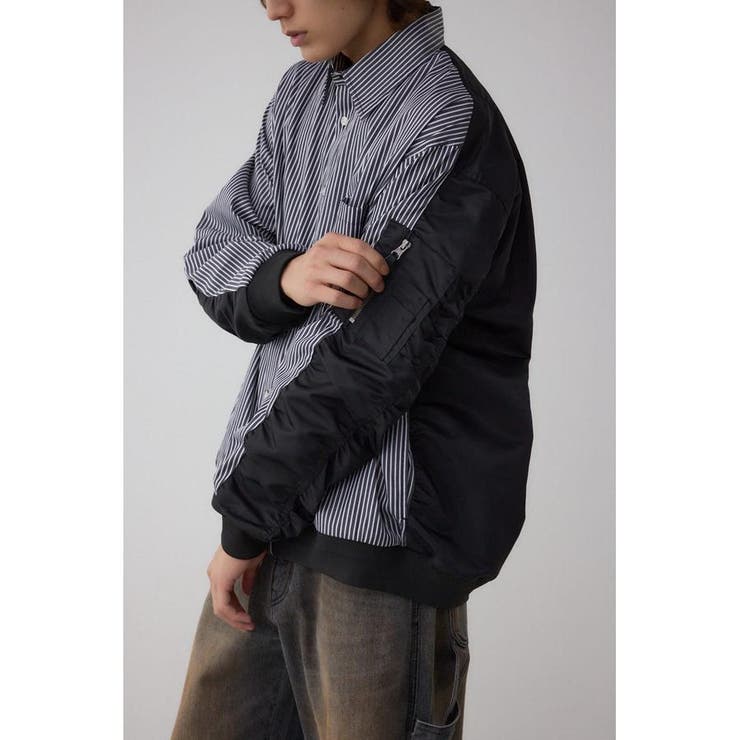 柄BLK5 | シャツドッキングブルゾン | AZUL BY MOUSSY