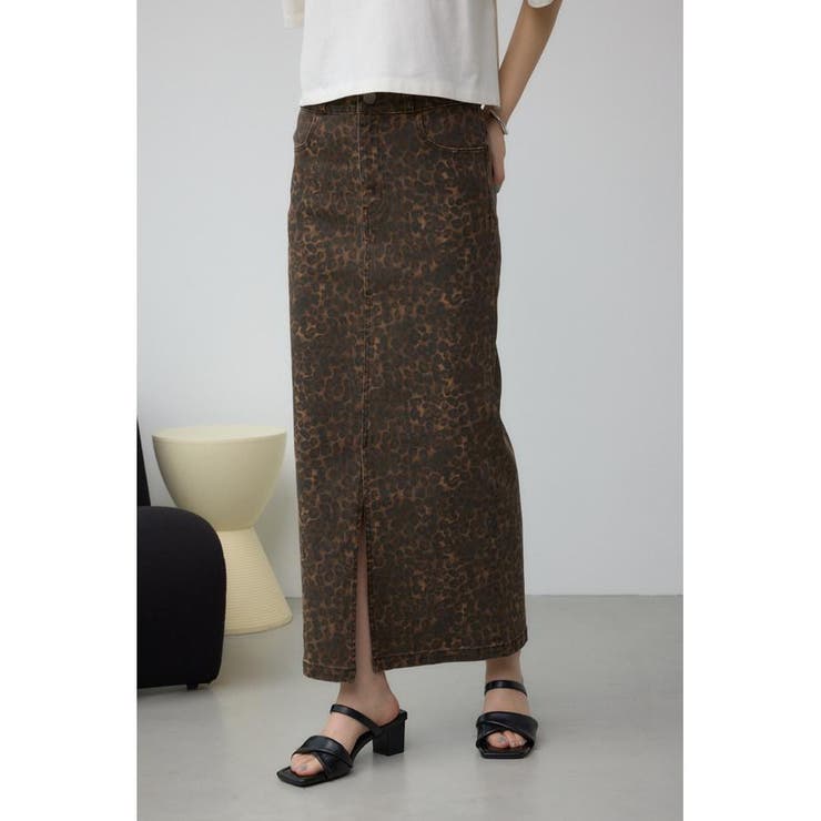 AZUL DENIM レオパードハイウエストスカート | AZUL BY MOUSSY | 詳細画像1 