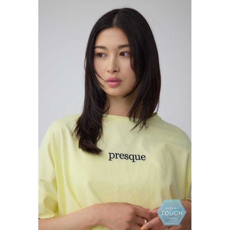 L/YEL1 | C/T冷感ロゴシシュウTシャツ | AZUL BY MOUSSY