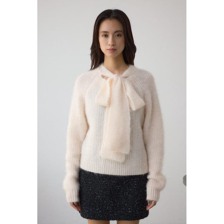 ボウタイデザインニットトップス | AZUL BY MOUSSY | 詳細画像5 