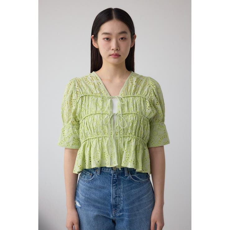 コットンレースパフショルダーブラウス | AZUL BY MOUSSY | 詳細画像25 