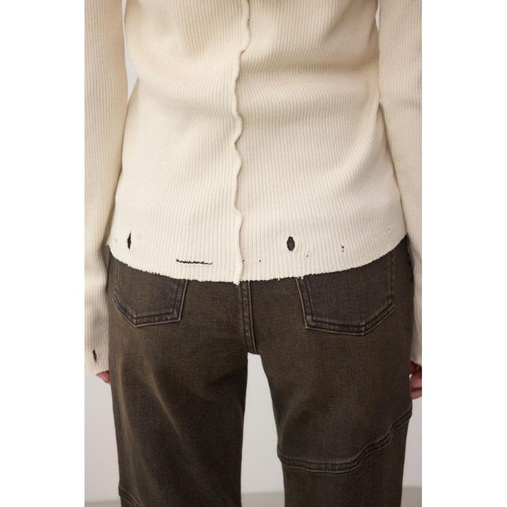 ダメージフーディーリブトップス | AZUL BY MOUSSY | 詳細画像13 