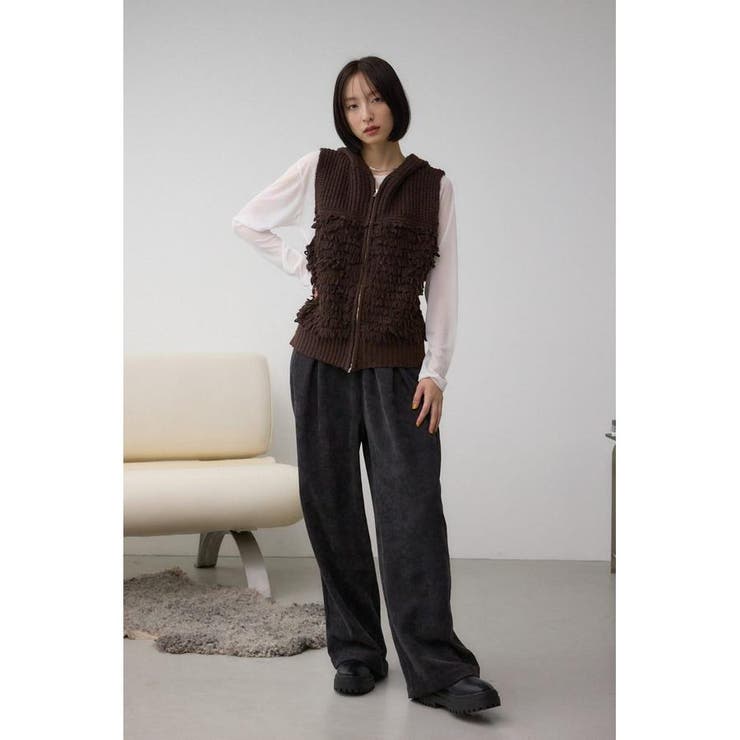 ZIPフーディループニットベスト | AZUL BY MOUSSY | 詳細画像15 