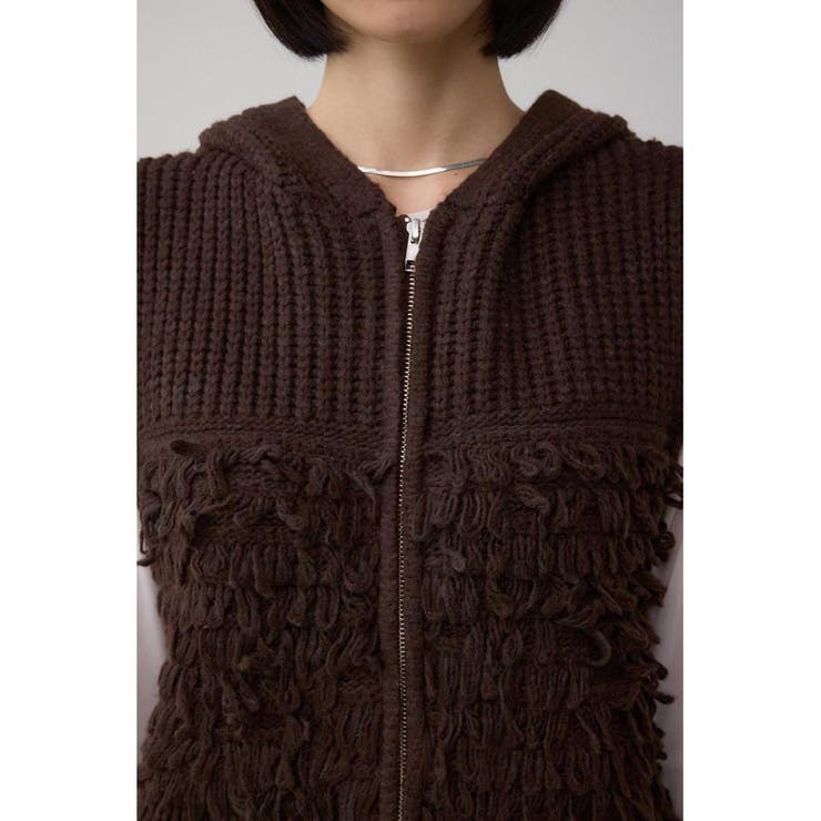 ZIPフーディループニットベスト | AZUL BY MOUSSY | 詳細画像19 