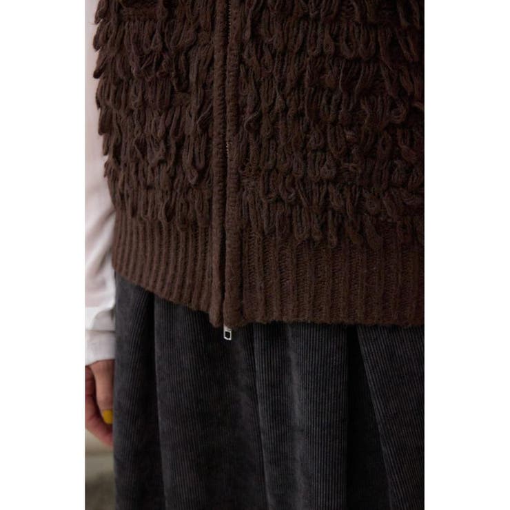 ZIPフーディループニットベスト | AZUL BY MOUSSY | 詳細画像22 