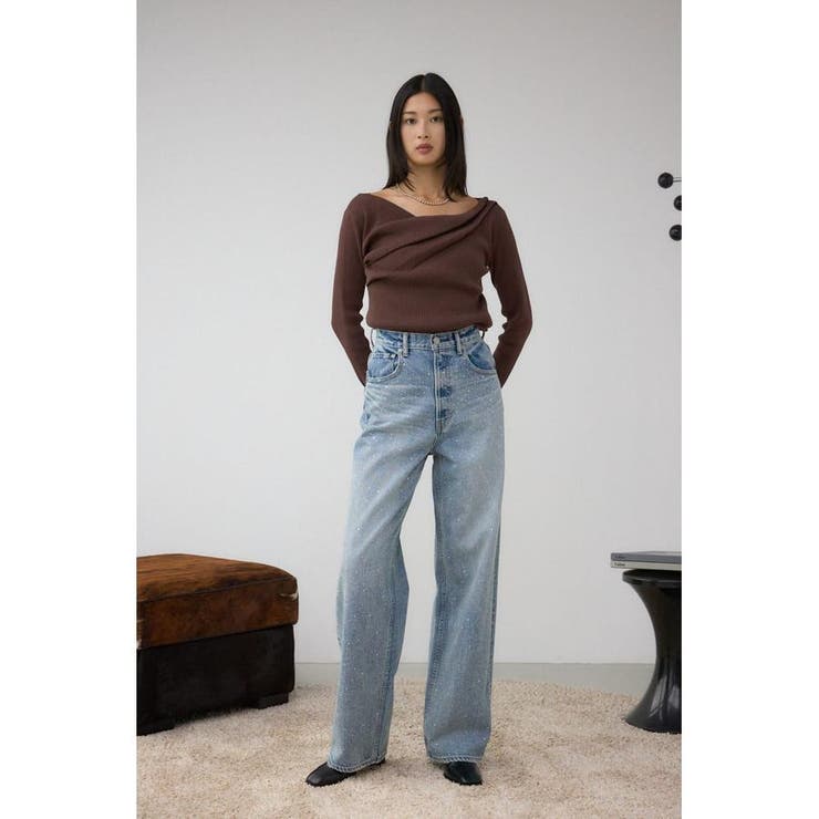 AZUL DENIM ラインストーンワイドデニム | AZUL BY MOUSSY | 詳細画像3 