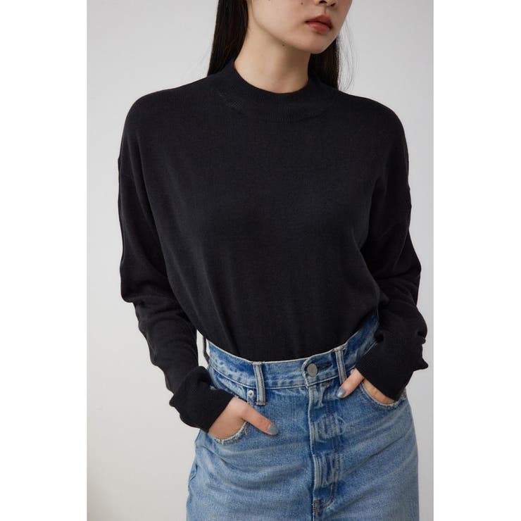 BLK | ヌーディーハイネックニットトップス | AZUL BY MOUSSY