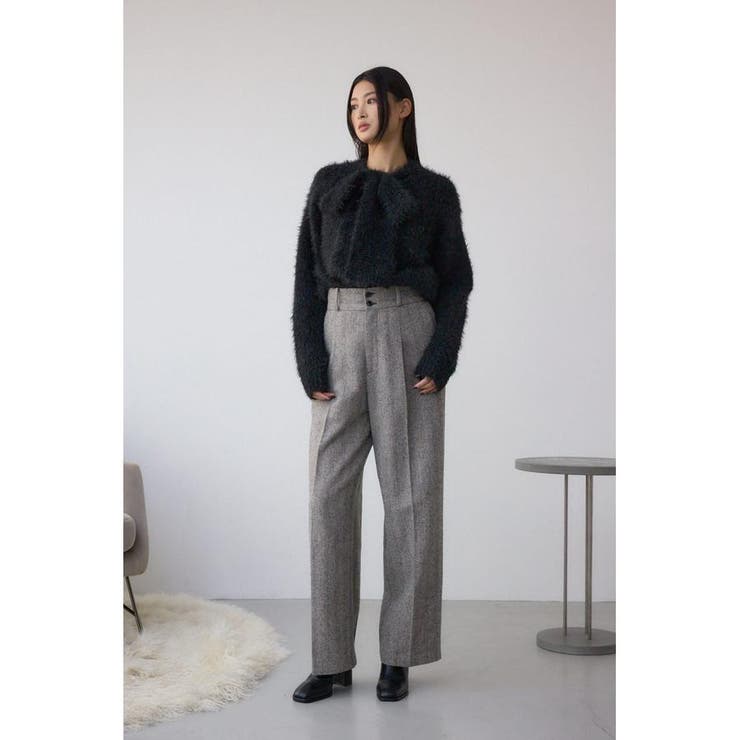 ヘリンボーンワイドパンツ | AZUL BY MOUSSY | 詳細画像3 