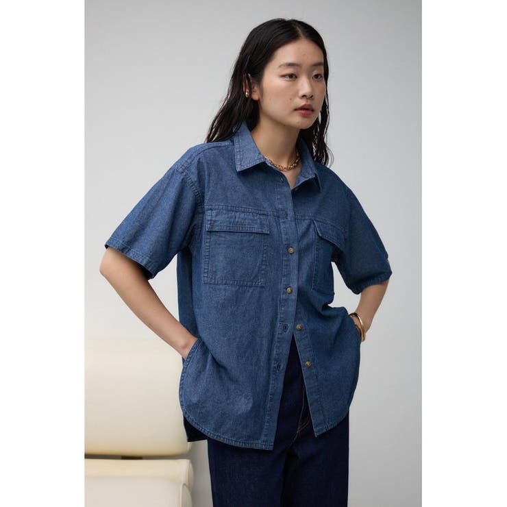 シャンブレーオーバーシャツ | AZUL BY MOUSSY | 詳細画像11