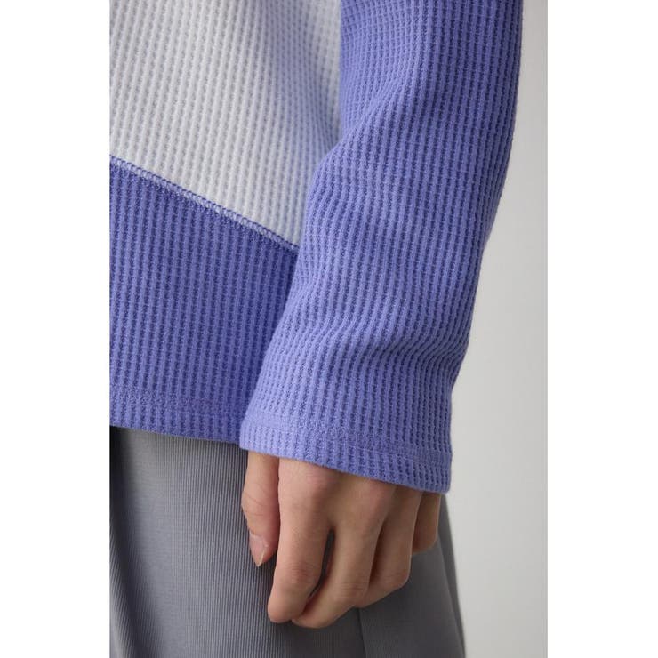 ヘビーワッフルバイカラートップス | AZUL BY MOUSSY | 詳細画像34 