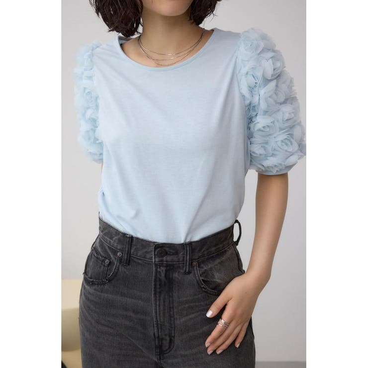 L/BLU1 | ソデチュールトップス | AZUL BY MOUSSY