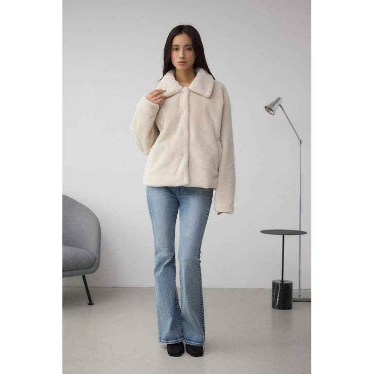 スタンド2WAYファーショートコート | AZUL BY MOUSSY | 詳細画像4 