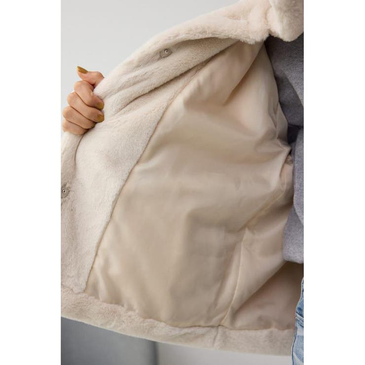 スタンド2WAYファーショートコート | AZUL BY MOUSSY | 詳細画像14 