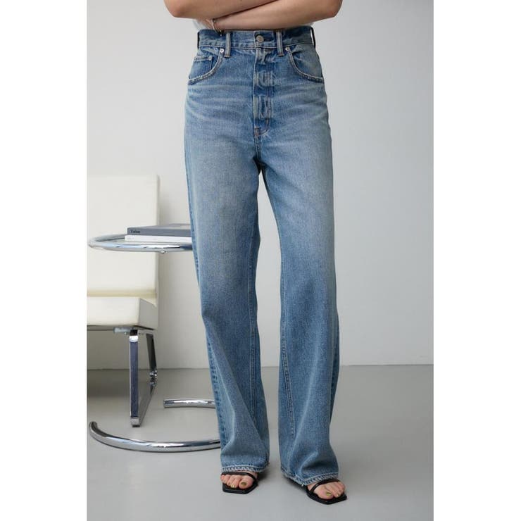 【美品】アズールバイマウジー AZUL DENIM ハイウエストワイドデニム AZUL DENIMハイウエストワイドデニムロング丈(505626607