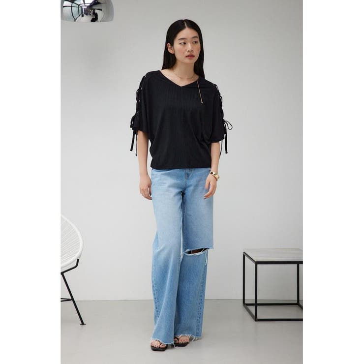 ショルダーレースアップカットトップス | AZUL BY MOUSSY | 詳細画像14 