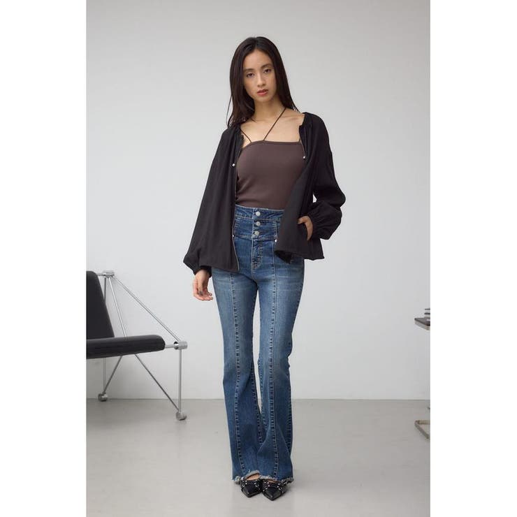 ノーカラーシアーブルゾン | AZUL BY MOUSSY | 詳細画像16 