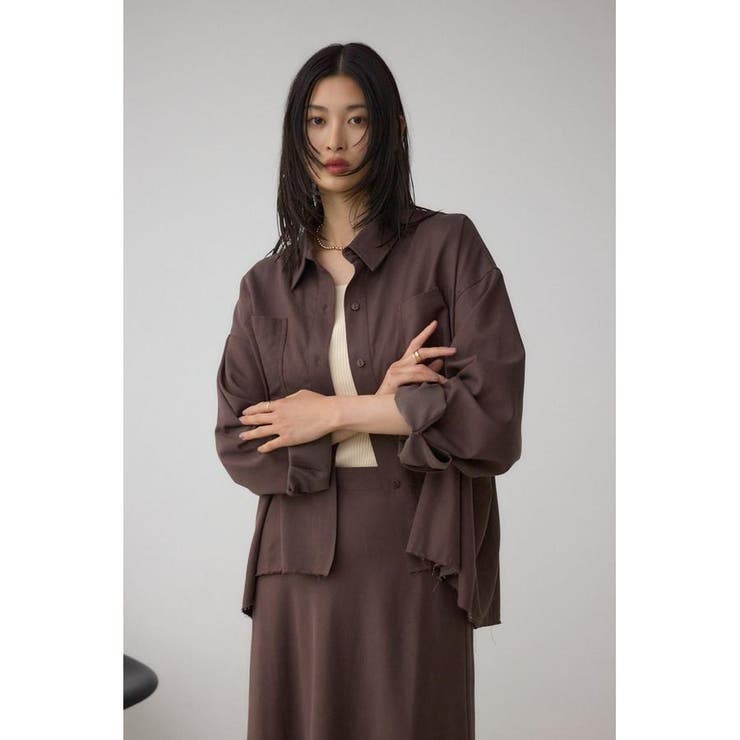 ラウンドヘムルーズシャツ | AZUL BY MOUSSY | 詳細画像14 