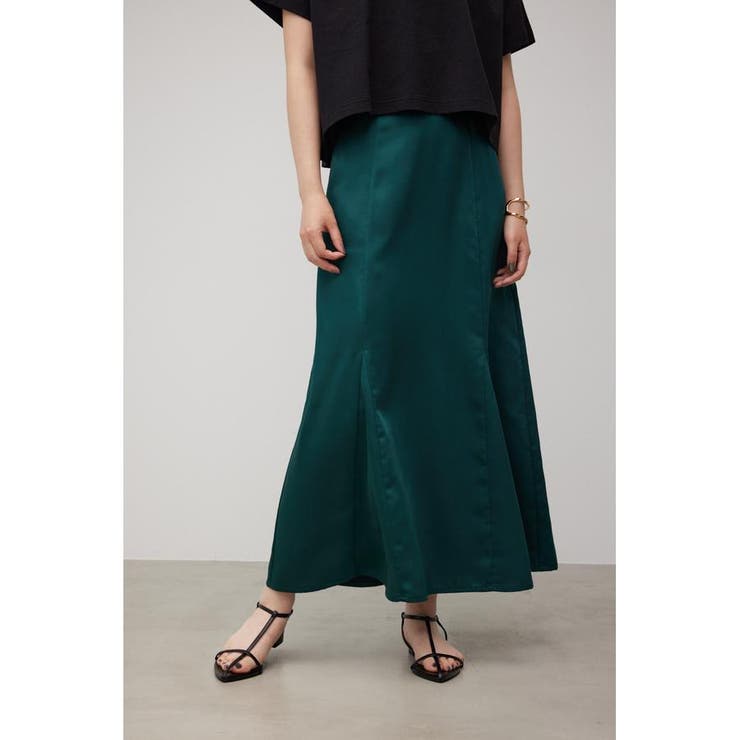 D/GRN3 | サテンフレアスカート | AZUL BY MOUSSY