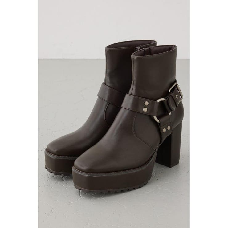 BRN | エンジニアプラットフォームショートブーツ | AZUL BY MOUSSY