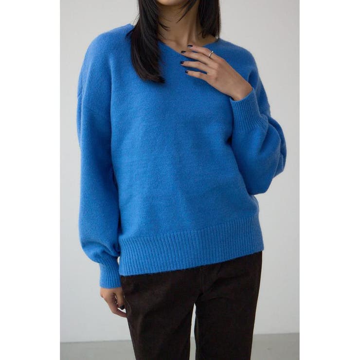 BLU | Vネックアソートカラーニットプルオーバー | AZUL BY MOUSSY
