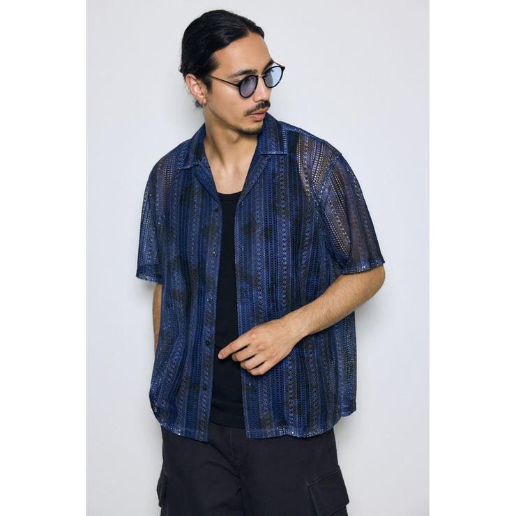 タイダイ柄メッシュシャツ | AZUL BY MOUSSY | 詳細画像26 