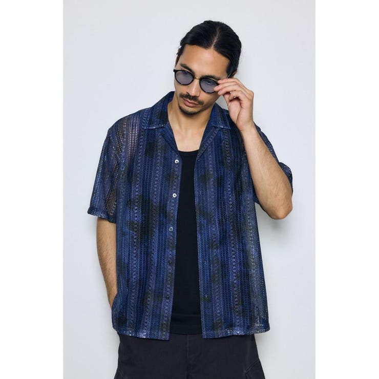 タイダイ柄メッシュシャツ | AZUL BY MOUSSY | 詳細画像27 