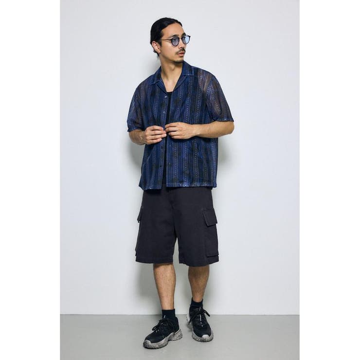 タイダイ柄メッシュシャツ | AZUL BY MOUSSY | 詳細画像28 