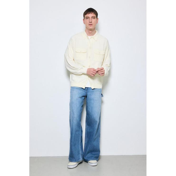 衿付きサファリニットカーディガン | AZUL BY MOUSSY | 詳細画像4 