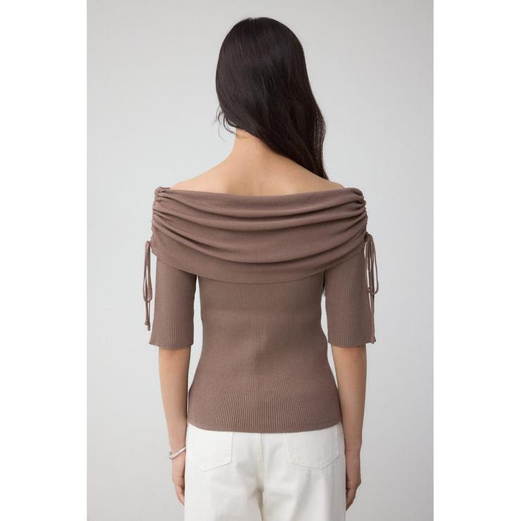 5分袖ギャザーオフショルニットトップス | AZUL BY MOUSSY | 詳細画像17 