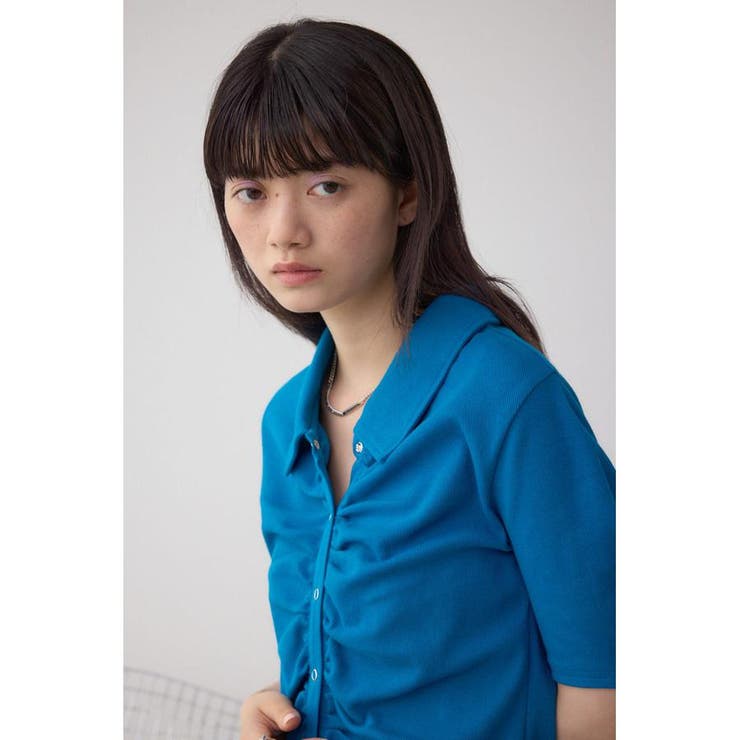 フロントギャザーポロトップス | AZUL BY MOUSSY | 詳細画像12 
