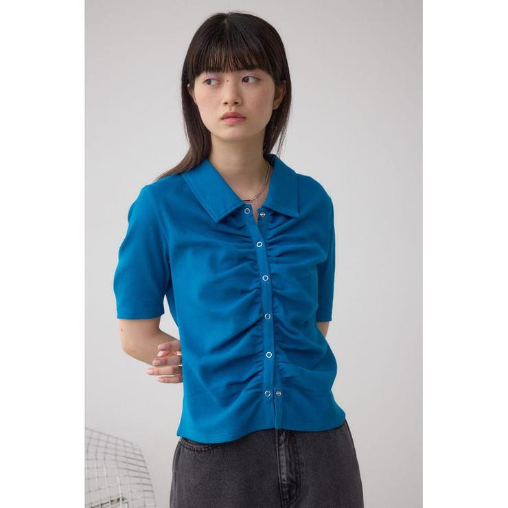フロントギャザーポロトップス | AZUL BY MOUSSY | 詳細画像13 