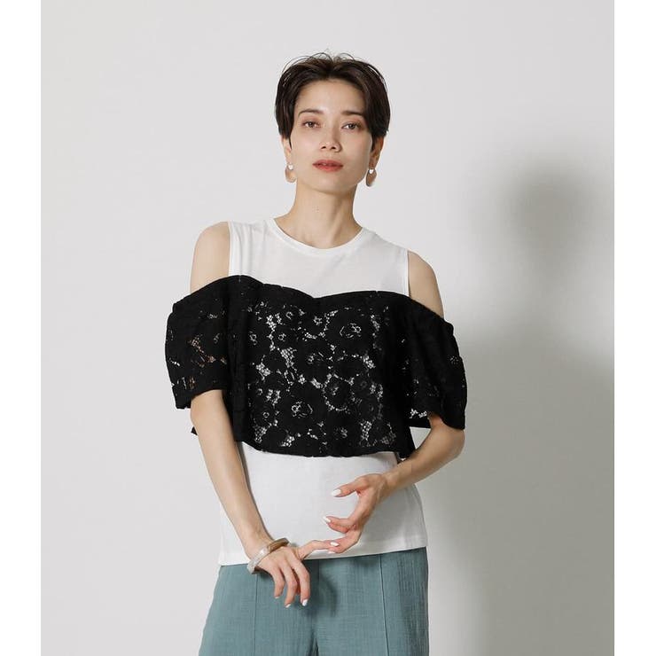 LACE LAYERED RUFFLE TOPS[品番：AZLW0018826]｜AZUL BY MOUSSY