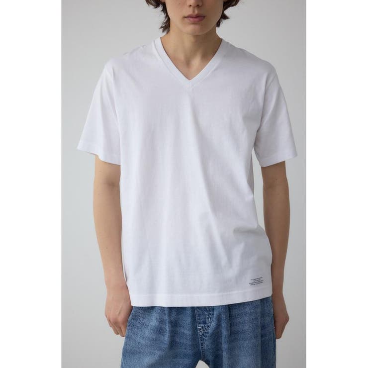 WHT | AZコットンVネックTシャツ | AZUL BY MOUSSY