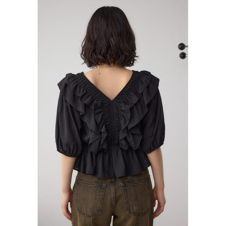 ラッフルショルダーブラウス | AZUL BY MOUSSY | 詳細画像21 