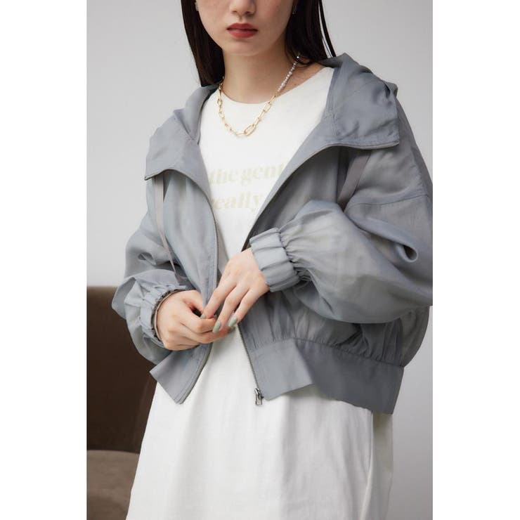 GRY | シアーフーディーブルゾン | AZUL BY MOUSSY